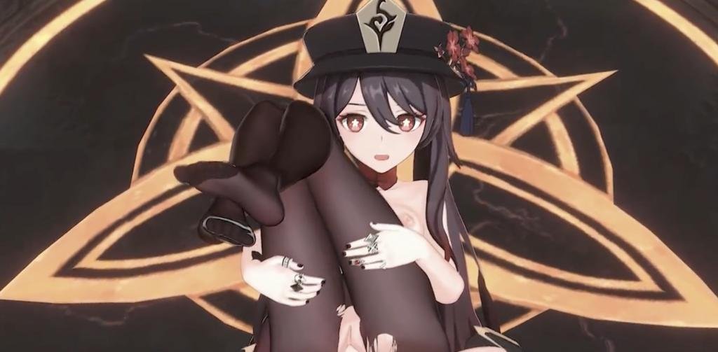 【3D超刺激】甘雨×胡桃激情互干！角色扮演互骑太带感了！